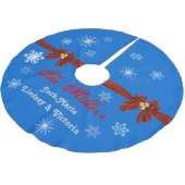 Personalisierter HANUKAH SCHNEEFLOCKE Baum-Rock Polyester Weihnachtsbaumdecke (Schrägansicht)