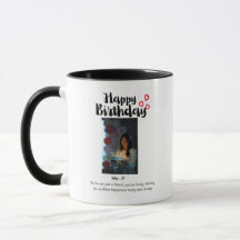 Personalisierter Happy Birthday Foto-Mug