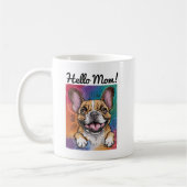 Personalisierter Happy French Bulldog Pet Kaffeetasse (Links)