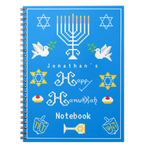Personalisierter Happy Hanukah-Urlaub Notizblock