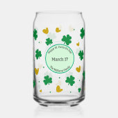 Personalisierter Happy St. Patrick's Day mit Clove Dosenglas (Vorderseite)
