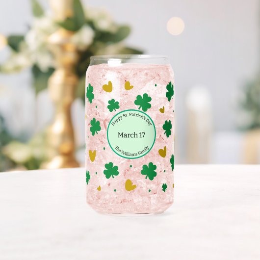 Personalisierter Happy St. Patrick's Day mit Clove Dosenglas (Insitu (Hochzeit))