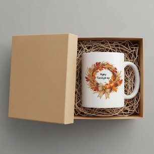 Personalisierter Happy-Thanksgiving-Becher Kaffeetasse