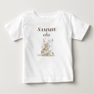 Personalisierter Häschen 1. Geburtstag Bodysuit Baby T-shirt