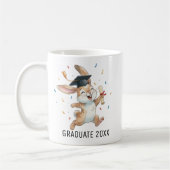 Personalisierter Hasen-Abschluss Kaffeetasse (Links)