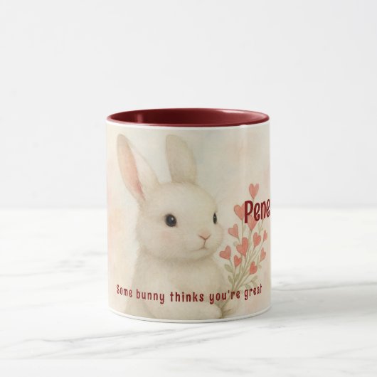 Personalisierter Hasenbecher Tasse (Zentrum)