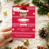 Personalisierter hässlicher Weihnachtspullover-Fei Einladung