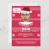 Personalisierter hässlicher Weihnachtspullover-Fei Einladung (Vorderseite)
