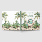 Personalisierter Hatching Soon Dino Gästebuch (Voll)