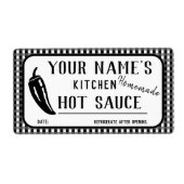 Personalisierter, hausgemachte Hot Sauce Labels Bl (Vorne)