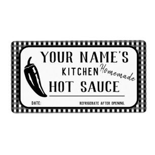Personalisierter, hausgemachte Hot Sauce Labels Bl