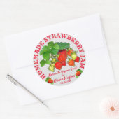 Personalisierter, hausgemachter Strawberry-Konfekt Runder Aufkleber (Umschlag)