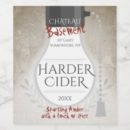 Personalisierter hausgemachter Weinwein im Unterge Weinetikett