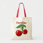 Personalisierter Haushalt für Red Cherries Tragetasche (Vorne)