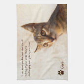 Personalisierter Hauskatze Katze Katze Foto Vorlag Geschirrtuch (Vertikal)