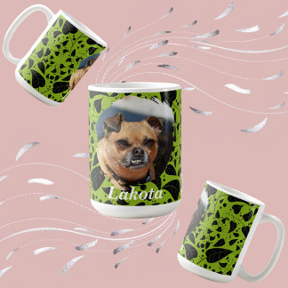 Personalisierter Haustier-Eltern-Becher mit grüner Kaffeetasse