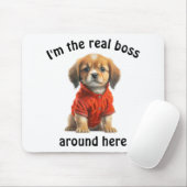 Personalisierter Haustier-Foto Boss Hund Mousepad (Mit Mouse)