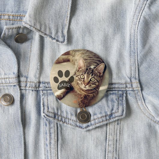 Personalisierter Haustier-Foto-Knopf mit Button (Beispiel)