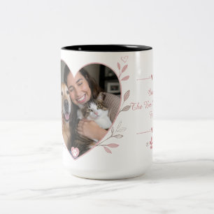 Personalisierter Haustier-Foto-Tassen-Geschenk mit Zweifarbige Tasse