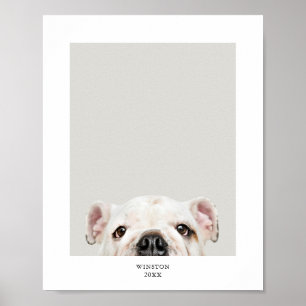 Personalisierter Haustier-Foto- und Namensdruck Poster