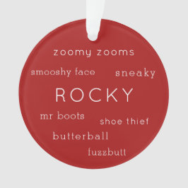 Personalisierter Haustier Hund Welpe Nickname Foto Ornament