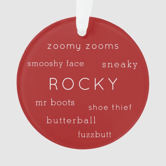 Personalisierter Haustier Hund Welpe Nickname Foto Ornament (Vorderseite)