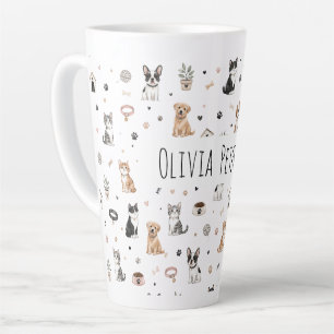 Personalisierter Haustierliebhaber-Latte-Mug mit i Milchtasse