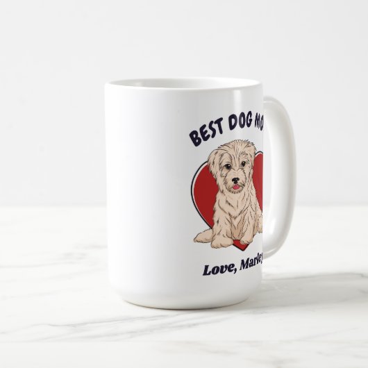 Personalisierter Havanese Puppy Hund Mama Benutzer Kaffeetasse (VorderseiteRechts)