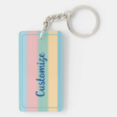 Personalisierter Heartstopfen farbenfroh Schlüsselanhänger (Rückseite)