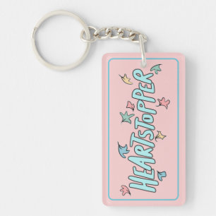 Personalisierter Heartstopper Rosa Schlüsselanhänger