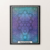 Personalisierter Heiliger Geometrie-Baum Puzzle (Vertikal)