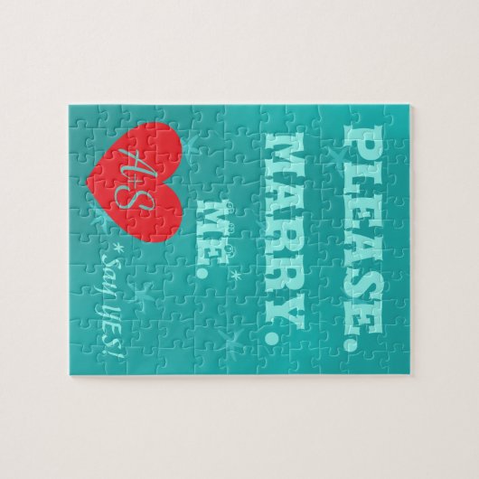 Personalisierter Heiratsantrag bitte heiraten Puzzle (Horizontal)