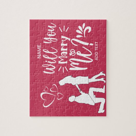 Personalisierter Heiratsvorschlag Jigsaw Puzzle (Vertikal)