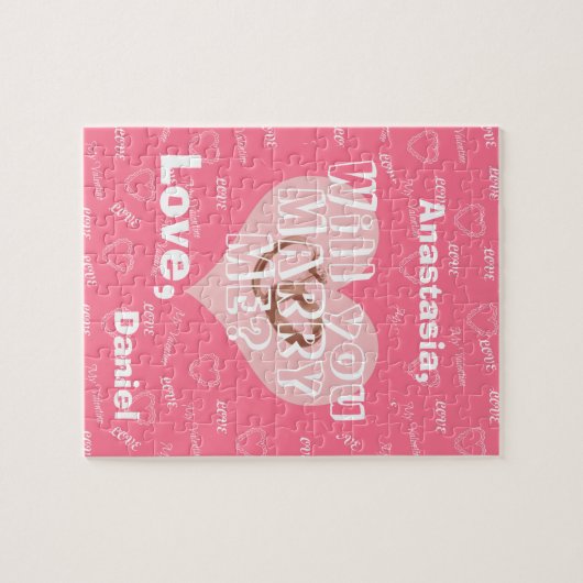 Personalisierter Heiratsvorschlag wird mich heirat Puzzle (Horizontal)