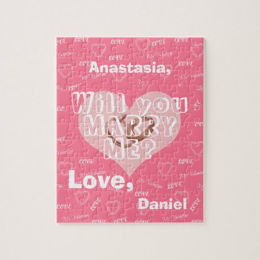 Personalisierter Heiratsvorschlag wird mich heirat Puzzle (Vertikal)
