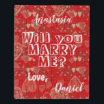 Personalisierter Heiratsvorschlag wird mich heirat Puzzle<br><div class="desc">Die Frage: "Heiraten Sie mich?" Folge deinem Herzen und gib deiner Freundin einen überraschenden niedlichen Vorschlag, die Erinnerungen deines Lebens zu genießen! Vollständig anpassbarer Nachrichtentext auf lebendiges Rot mit Herz Valentines Muster und Ihren Namen. Sie können Text durch Ihren eigenen ersetzen. Wählen Sie CUSTOMIZE, um mit anderen Schriftart, Größen und...</div>