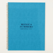 Personalisierter, hellblauer Liner 3 Ring Binder Planer (Vorderseite)