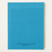 Personalisierter, hellblauer Liner 3 Ring Binder Planer (Rückseite)