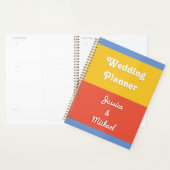 Personalisierter, heller Farbblock Moderne Hochzei Planer (Anzeige)