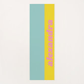 Personalisierter heller Pastellfarbblock Yogamatte (Vorderseite)