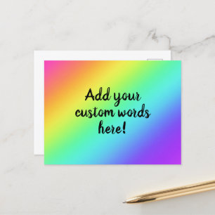 Personalisierter, heller Regenbogen Postkarte