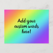 Personalisierter, heller Regenbogen Postkarte (Vorderseite)