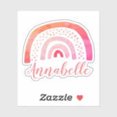 Personalisierter, heller Regenbogenname Aufkleber (Blatt)