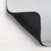 Personalisierter hellgrauer Hintergrund  Mousepad (Ecke)