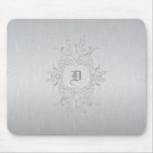 Personalisierter hellgrauer Hintergrund Vintage-Ra Mousepad (Vorne)