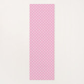 Personalisierter hellrosa Polka Dot Yogamatte (Rückseite)