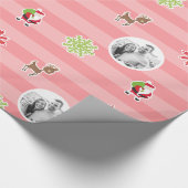 Personalisierter hellroter geschenkpapier (Ecke)