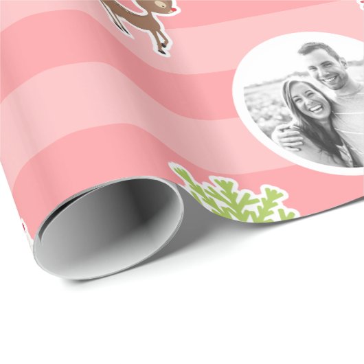 Personalisierter hellroter geschenkpapier (Rolleneckpunkt)