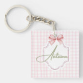 Personalisierter Herbst Baby Girl Kinderzimmer Bow Schlüsselanhänger (Vorderseite)