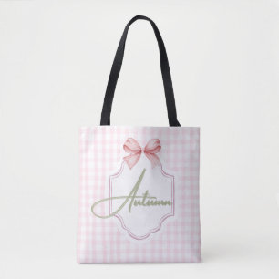 Personalisierter Herbst Baby Girl Kinderzimmer Bow Tasche
